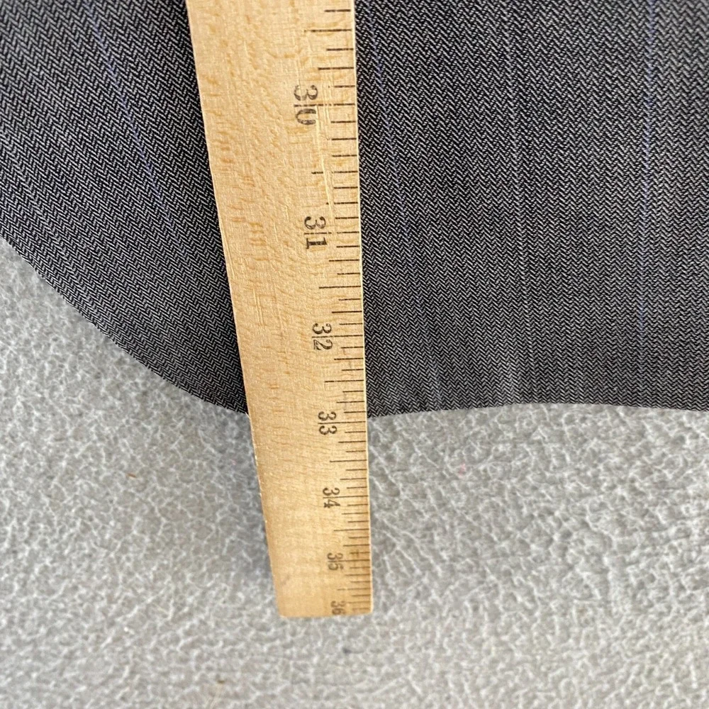 Ermenegildo Zegna Blazer Mens 50 Super 100s Wool‎ Gray Sport Coat Pockets*